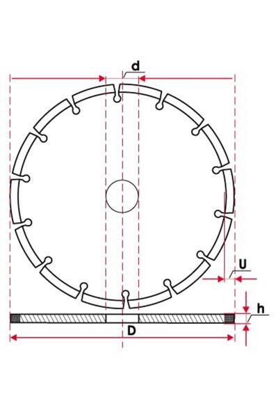 MASTIFF Disc diamantat 300 x 25.4 Tăiere adâncă MF