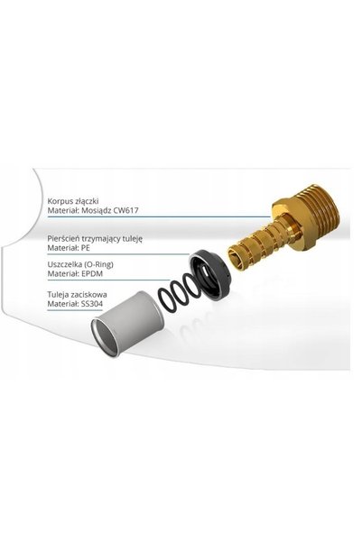 Perfexim PEX ALUPEX PERT 32x1 " Fiting de sertizare GZ pentru fălci tip U TH