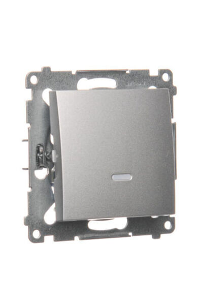 Kontakt-Simon SIMON 54 CONECTOR CU UN SOUL PIN CU ILUMINARE LED ARGINTIU MAT ...