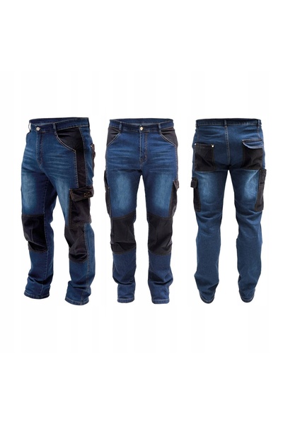 dedra Pantaloni Blugi De lucru Denim Curea Ranforsată BH45SP Roz XL