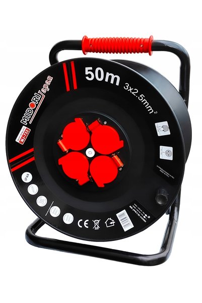 NO BRAND Tambur pentru prelungitor de grădină MIDORI JAPAN 50 m 4 bucăți Gnia...