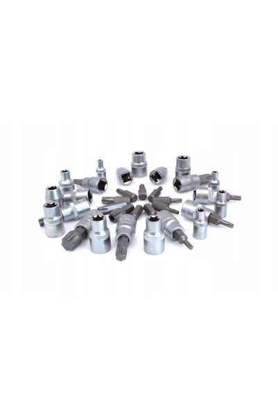 SATRA Set de chei tubulare TORX cu caneluri, 3/8 ", 34 piese, în cutie.