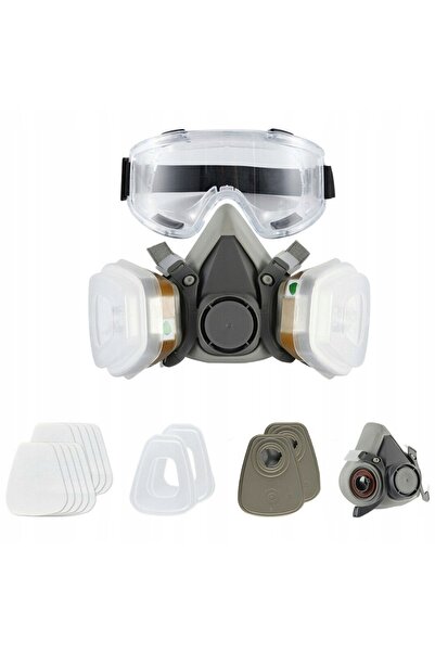 NO BRAND Mască de protecție parțială pentru vopsit 6200, set complet, filtru ...