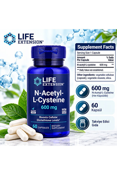 Life Extension Na.c N-Acetyl-L-Cysteine Liver Health Boosts Cellular Glutathi...