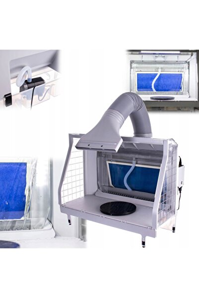 TC Technic Cabină de pulverizare mare pentru modelism, vopsire cu perdea de a...