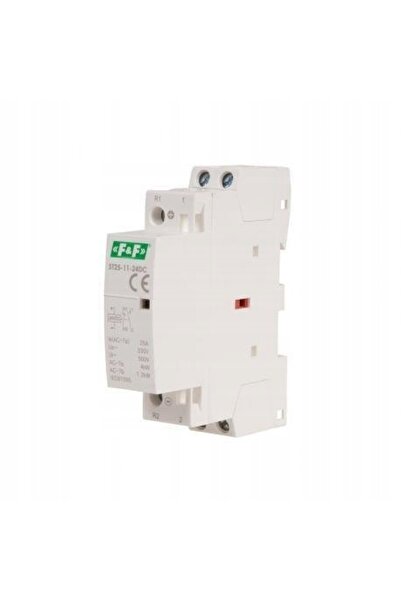 F&F DİZAYN Contactor modular pe șină, contacte 1xNO+1xNC, 25A, 24V CC
