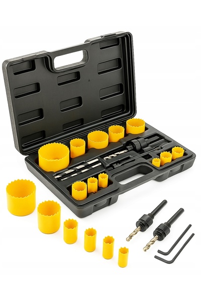 Ondragon Set de carote bimetalice pentru metal și lemn, 17 piese. FREZY 19-76MM