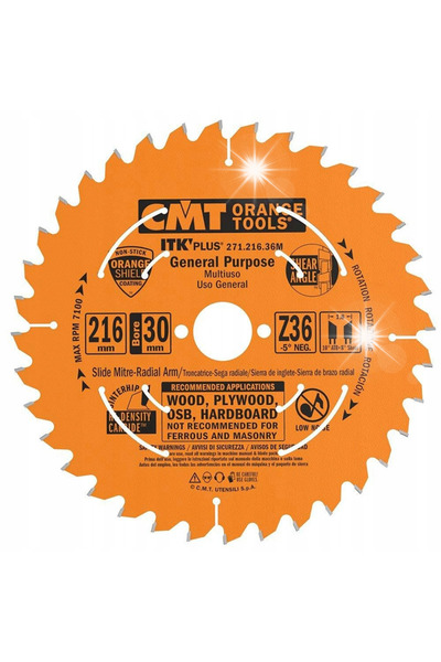CMT Pânză de ferăstrău pentru lemn ultra-subțire 216x30 mm 36Z 271.216.36M