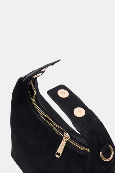 Santini Collection Women's Bag Crossbody Bag Shoulder Bag Soft Textured Handbag Small Suede Bag - Eryn