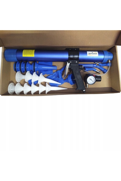 MAGMA Pistol pneumatic pentru extrudarea etanșantului siliconic, kit 600ml