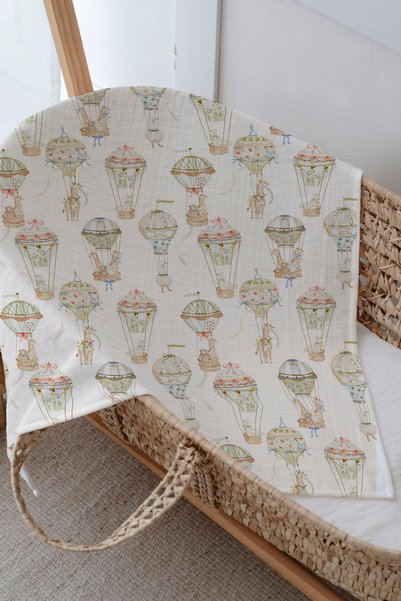 Tuğba Kuğu Muslin Blanket - Skyward Dreams