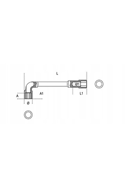 Beta Cheie tubulară cotită cu două capete 10MM 933/10