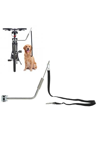 Generic Brand Lesă reglabilă pentru câini pentru bicicletă, cu amortizor de ș...