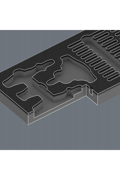 wera INSERT DE SPUMĂ. 9752 KRAFTFORM KOMPAKT BIT GRITTING TOOL 24 BUCĂȚI 0515...