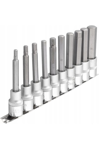 richmann Set de biți hexagonali de 1/2 inch H5-H17, 100 mm, din oțel S2, cu b...