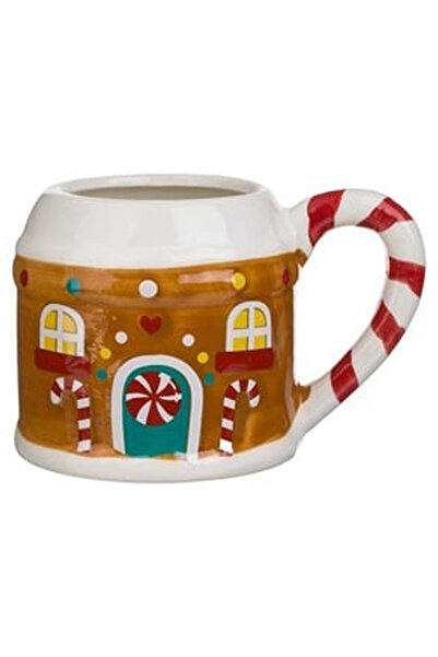 OEM Ceasca Decorativa de Craciun Ceramica Casa din Turta Dulce