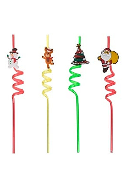 OEM Reusable Twisted Straws with 4 Figures Ø6x270mm - 4pcs