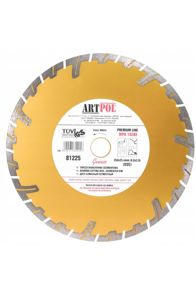 Artpol Disc diamantat 350x32 pentru piatră, beton, acoperișuri
