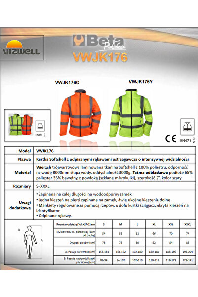 Beta Geacă softshell WARNING VWJK176 R XXL