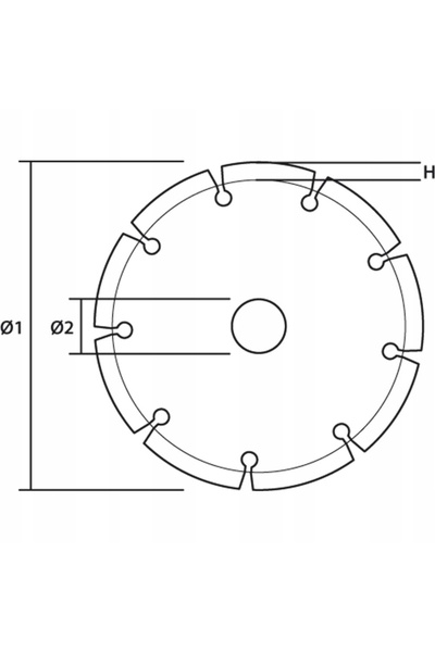 graphite Disc diamantat segmentat 125x22x8,0x2,4mm