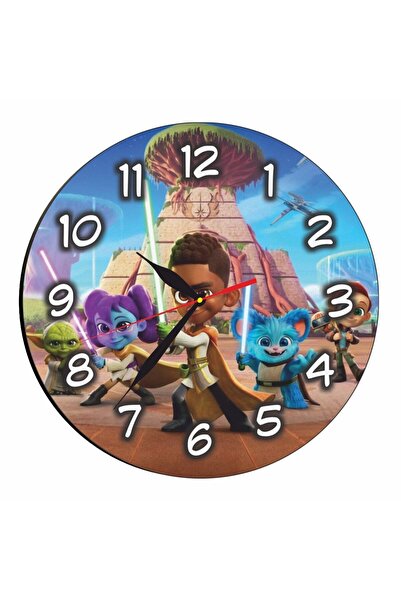 OEM Ceas Disney, Aventurile Tinerilor Jedi, Lemn, 30 cm, CSDUV007