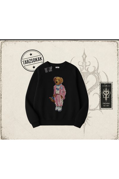 Tarzsokak Unisex Teddy Oversize Unisex Dukserica sa okruglim izrezom, bela