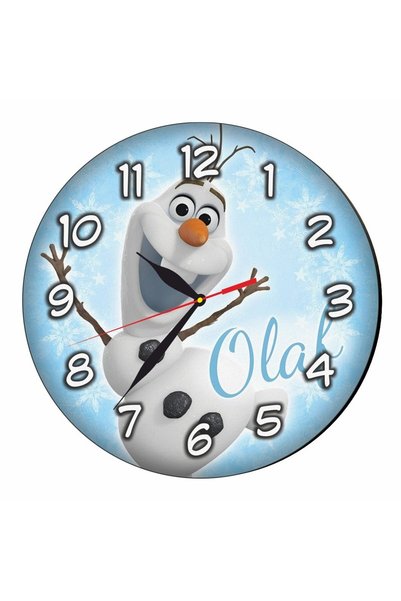 OEM Ceas Disney, Frozen, Olaf, Lemn, 40 cm, CSDUV043