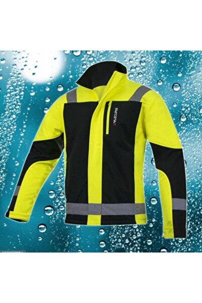art.mas Jachetă de lucru softshell pentru bărbați, reflectorizantă, impermeab...