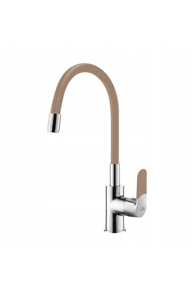 Invena BATERIE DE SINGĂTOR DE BUCĂTĂRIE CU BICHEI FLEXIBIL, GRI