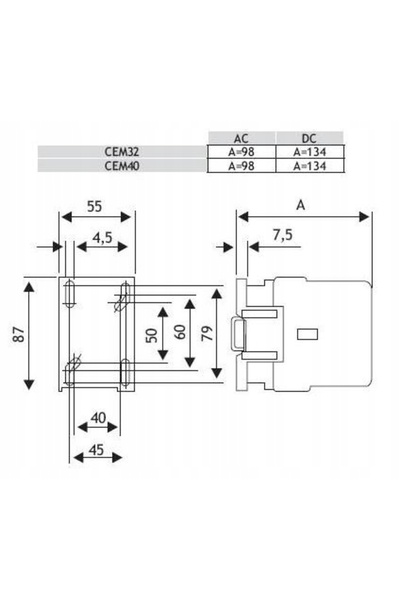 ETI Polam Contactor de putere 3P 32A 230V AC CEM32.00-230V-50/60Hz 004646103 ETI