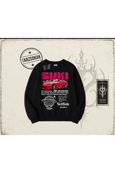 Tarzsokak Unisex Suki Brzi i Besni Oversize Unisex Dukserica sa Okruglim Izre...