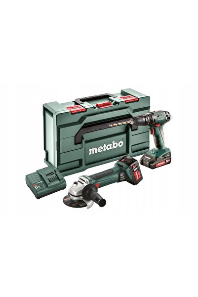 Metabo Mașină de găurit + Polizor unghiular 2+4.0Ah