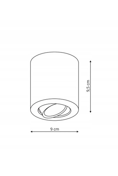 Light Prestige Spot tuba Tulon negru, mobil, cu soclu GU10, montaj aplicat.