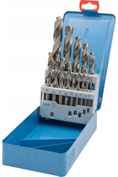 KRYPTON Set de burghie, 14 buc., HSS Co5, pentru filete M3-M20, burghie pentr...