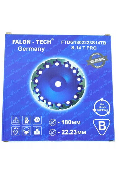 Falon Tech Disc de șlefuit beton, tip T, cu 180 de segmente