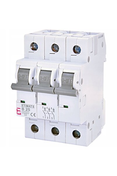 ETI Polam Disjunctor ETI 3P B25A 6kA AC ETIMAT 6 002115518