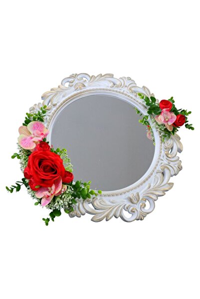 OEM Oglindă decorată pentru mireasă, Trandafiri, Orhidee, Bujori, Roșu, Roz, ...
