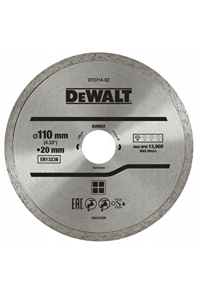 Dewalt Disc diamantat continuu de 110mm x 20mm pentru tăierea plăcilor cerami...