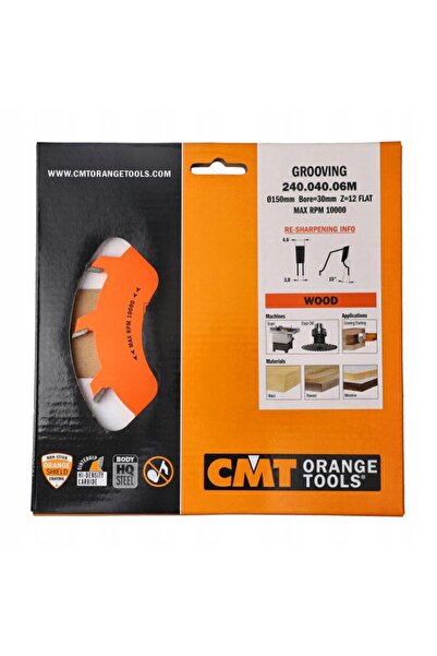 CMT Disc pentru canelare lemn plastic 150 x 30mm 12 zimți widia 240.040.06M