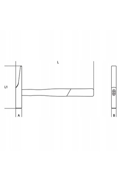 Beta CIOCAN PENTRU ELECTRICIENI TIP FRANCEZ MÂNER DIN LEMN DE HICKORY 250X18MM