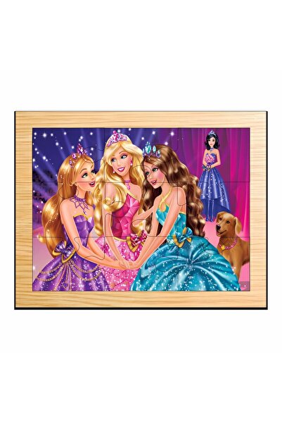 OEM Puzzle din lemn, Prințese, 9 piese, Multicolor, 15×12 cm, PDUV059