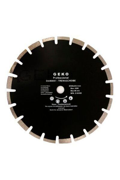 GEKO DISC SEGMENTAT CU DIAMANTE 350MM BETON CĂRĂBĂȘI DE CERAMICĂ 25,4MM 00297