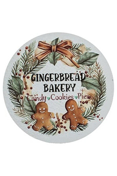 OEM Christmas Glass Holder with Gingerbread Man Figurine Pattern Ø10cm