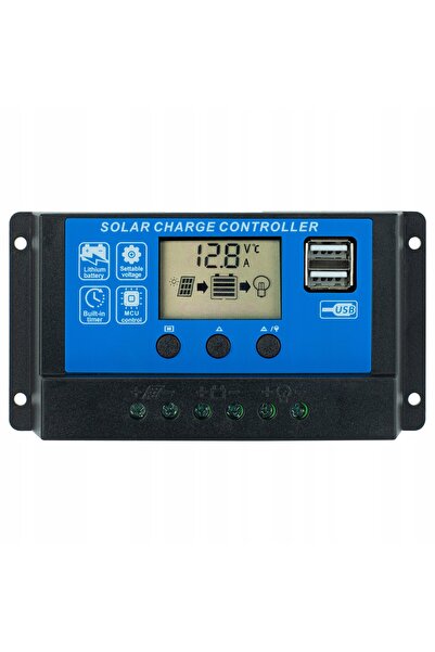 VOLT POLSKA REGULATOR ÎNCĂRCĂTOR SOLAR PWM LCD USB 12/24V 10A