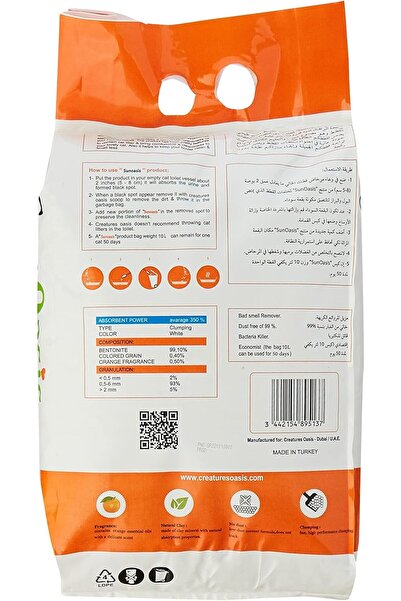 Sun Oasis Clumping Cat Litter Orange Scented 10 L
