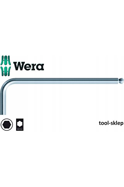 wera Cheie hexagonală cu cap sferic 1,5 2 2,5 3 4 5 6 8 10 mm cromată