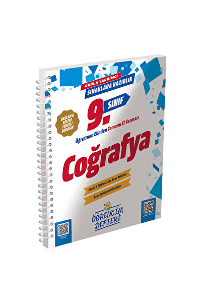 Murat Yayınları 3164 - 9.Sınıf Coğrafya Öğrencim Defteri