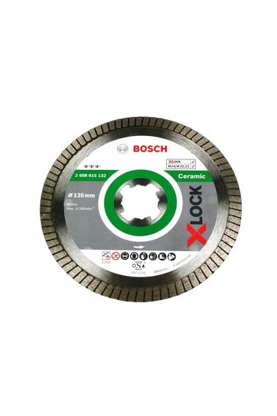 Bosch Disc diamantat 125mm X-LOCK pentru gresie dură