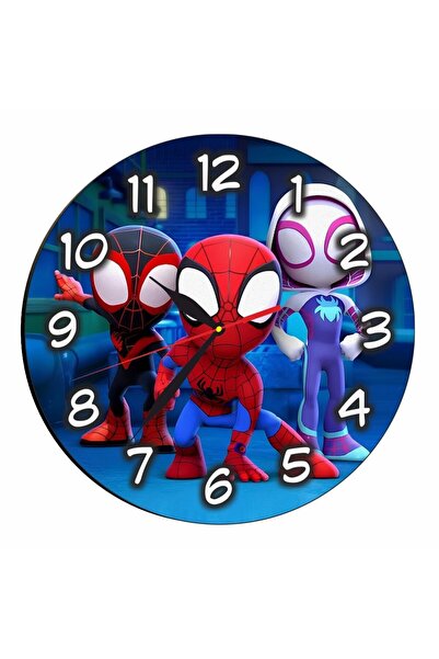 OEM Ceas Disney, Spider-Man, Spidey și prietenii săi uimitoare, Lemn, 30 cm, ...
