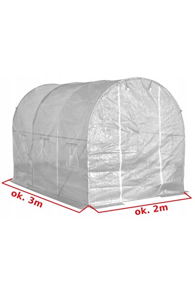 Bass TUNEL DE GRĂDINĂ DIN FOLIE PLASTICĂ 2X3, CORT TUNEL + PRELATA DE ACOPERI...